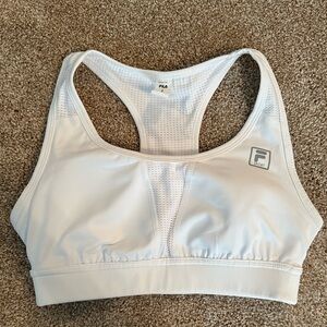 Fila White Sports Bra Size Small